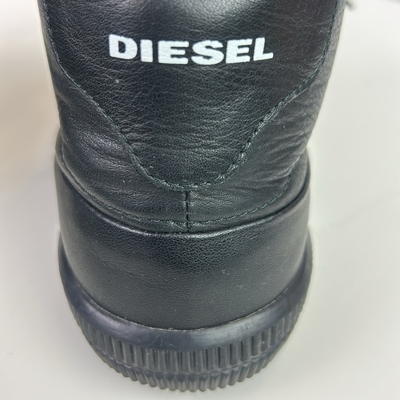 Diesel Dyneckt S Naptik Men's Mid Top Trainers Black Leather Sneaker - Picture 8 of 11